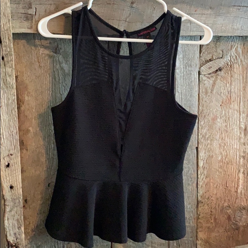 Black Peplum Top - Picture 1 of 4